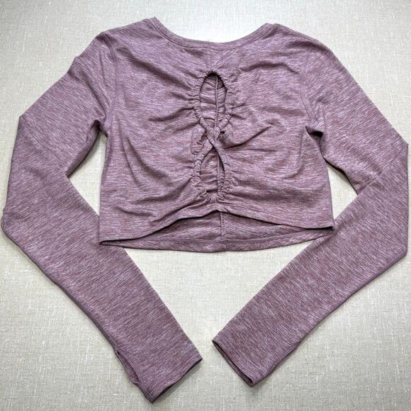 Free People Movement Swerve Crop Top Heather Mauve Small - Picture 4 of 11